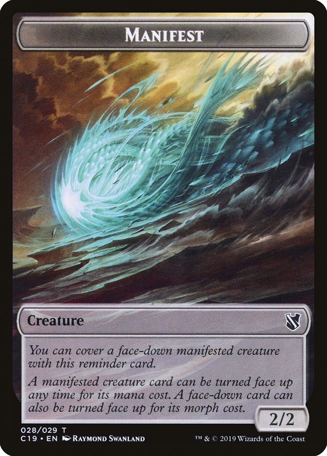 Image of Saproling // Manifest Double-Sided Token [Commander 2019 Tokens]
