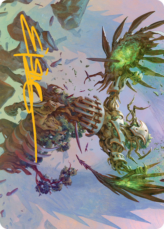Image of Botanical Brawler Art Card (Gold-Stamped Signature) [March of the Machine Art Series]