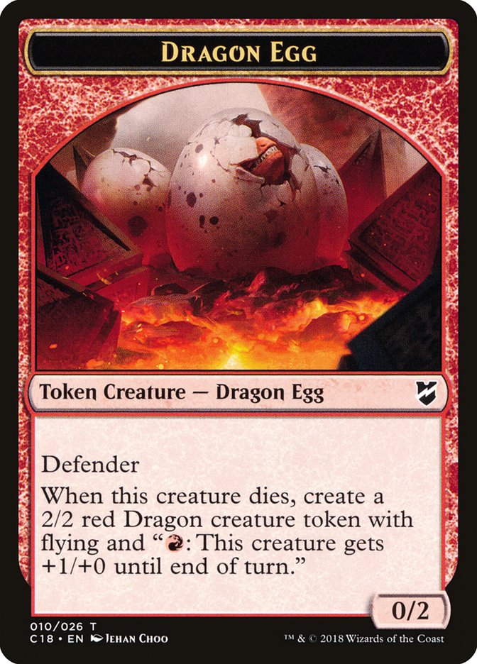 Image of Dragon Egg Token [Commander 2018 Tokens]