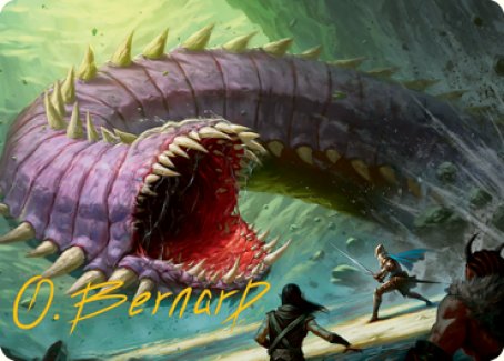 Image of Purple Worm Art Card (Gold-Stamped Signature) [Dungeons & Dragons: Adventures in the Forgotten Realms Art Series]