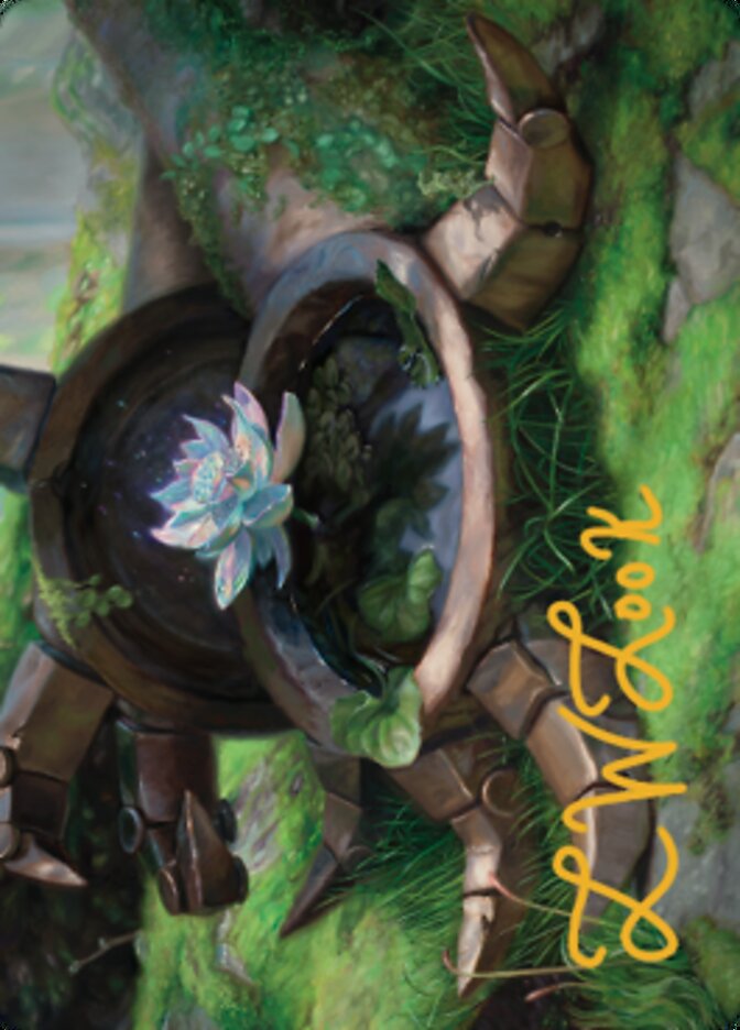 Image of Timeless Lotus Art Card (Gold-Stamped Signature) [Dominaria United Art Series]