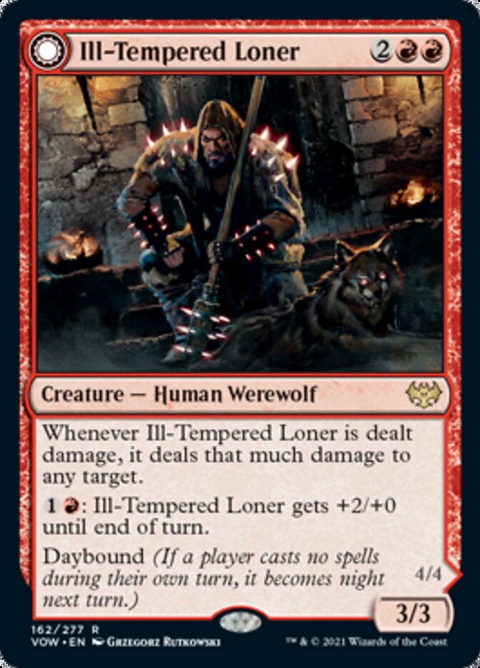 Image of Ill-Tempered Loner // Howlpack Avenger [Innistrad: Crimson Vow]
