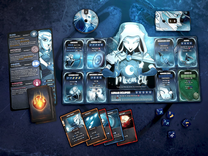 Image of Dice Throne Season 1 Rerolled: Barbarian Vs Moon Elf (Battle 1)