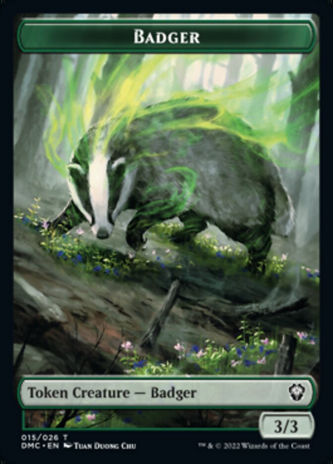 Image of Saproling // Badger Double-Sided Token [Dominaria United Tokens]