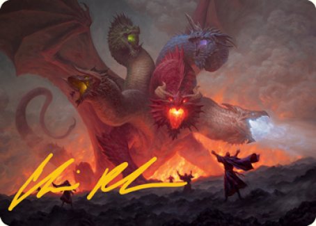 Image of Tiamat Art Card (Gold-Stamped Signature) [Dungeons & Dragons: Adventures in the Forgotten Realms Art Series]