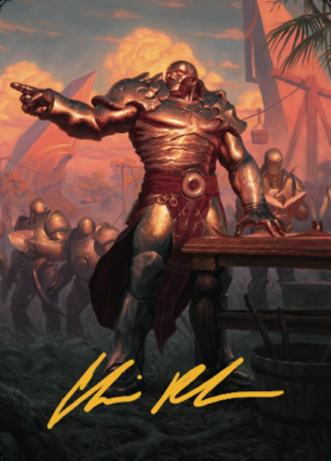 Image of Karn, Living Legacy Art Card 1 (Gold-Stamped Signature) [Dominaria United Art Series]
