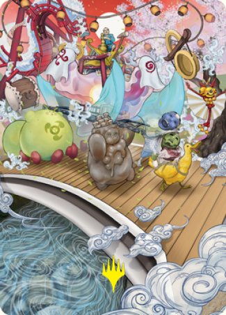 Image of March of Otherworldly Light Art Card (Gold-Stamped Signature) [Kamigawa: Neon Dynasty Art Series]