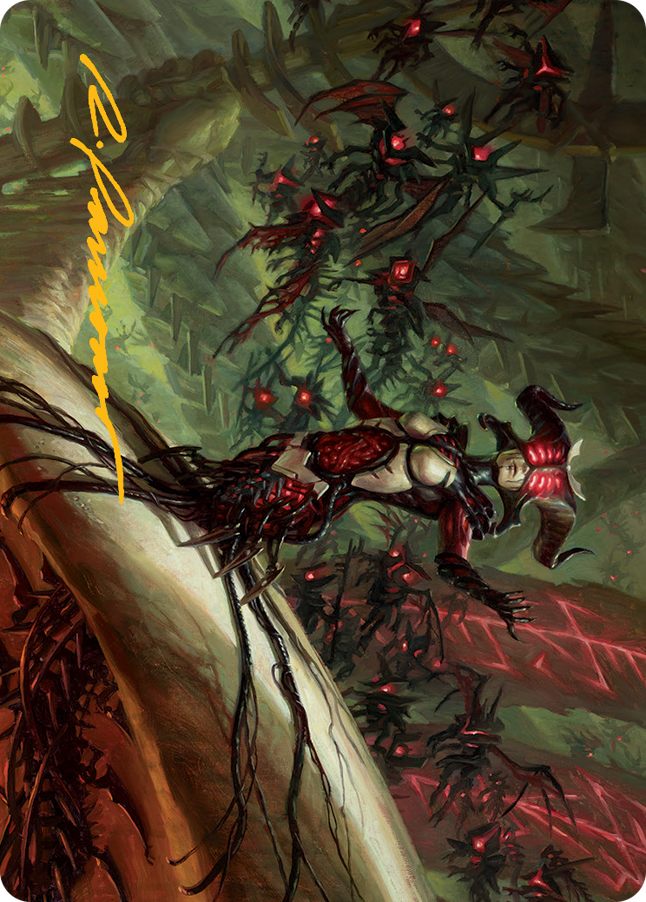 Image of Sheoldred Art Card (Gold-Stamped Signature) [March of the Machine Art Series]