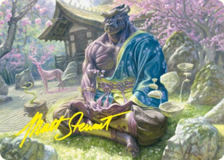 Image of Kosei, Penitent Warlord Art Card (Gold-Stamped Signature) [Kamigawa: Neon Dynasty Art Series]
