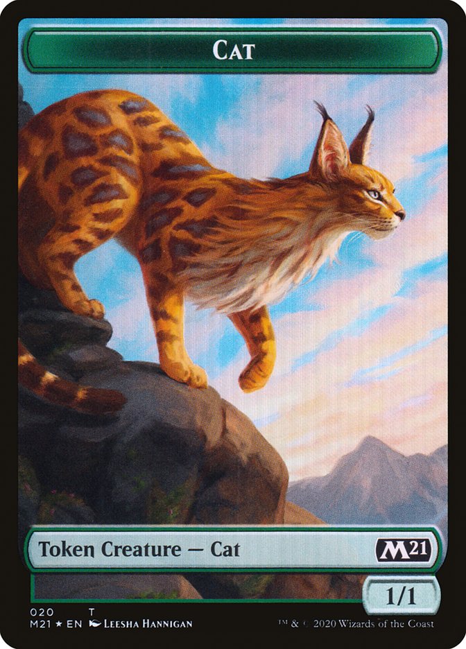 Image of Bird // Cat (020) Double-Sided Token [Core Set 2021 Tokens]
