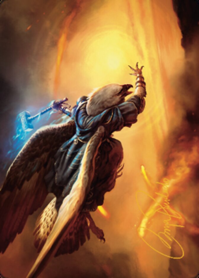 Image of Battlewing Mystic Art Card (Gold-Stamped Signature) [Dominaria United Art Series]