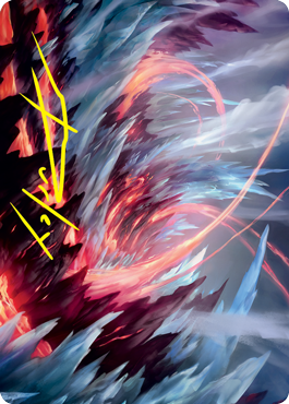 Image of Frostboil Snarl Art Card (Gold-Stamped Signature) [Strixhaven: School of Mages Art Series]