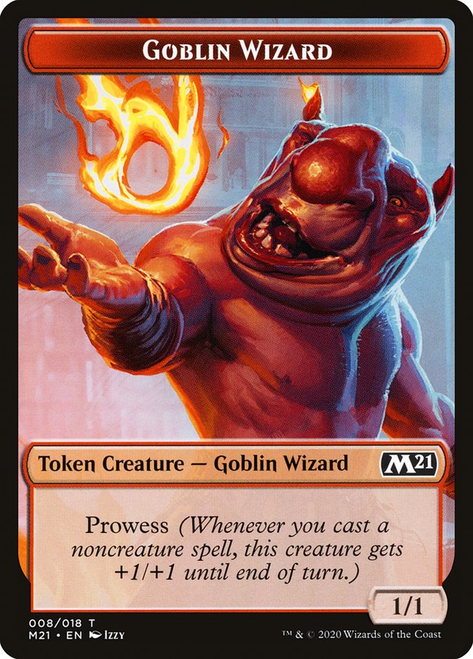 Image of Demon // Goblin Wizard Double-Sided Token [Core Set 2021 Tokens]