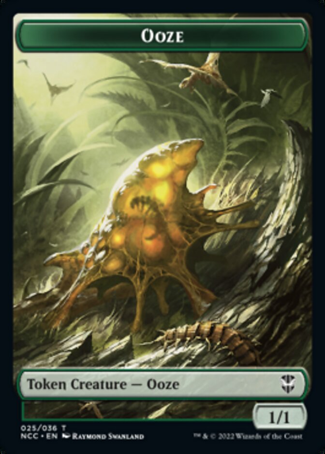 Image of Ooze (025) // Treasure (015) Double-Sided Token [Streets of New Capenna Commander Tokens]