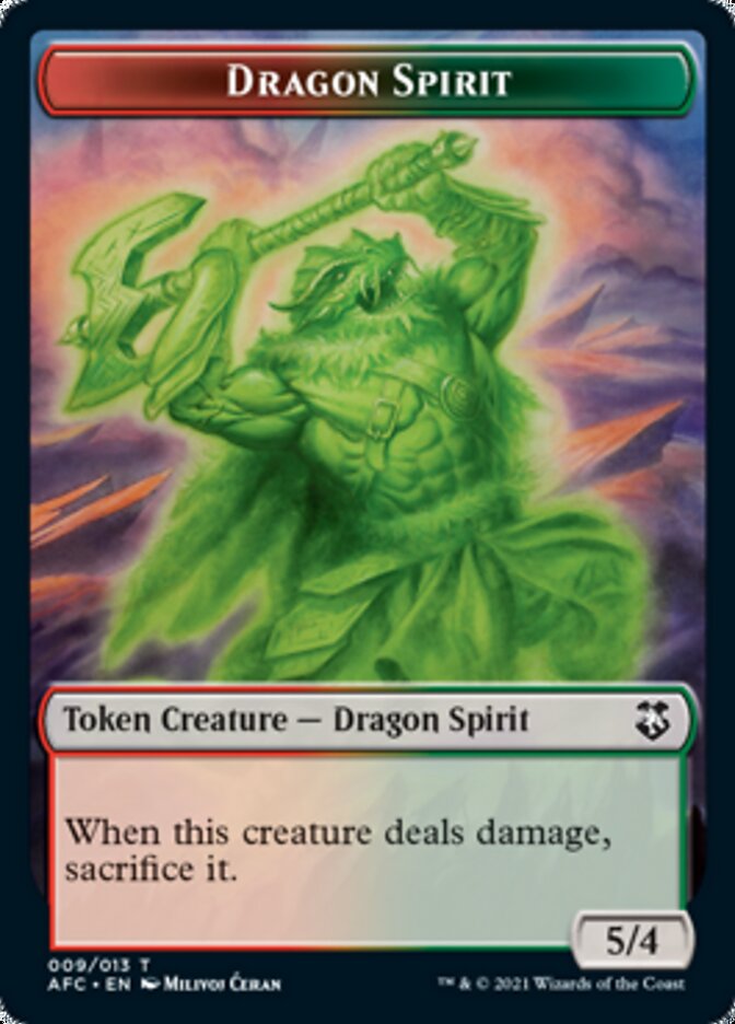 Image of Dragon Spirit // The Monarch Double-Sided Token [Dungeons & Dragons: Adventures in the Forgotten Realms Commander Tokens]
