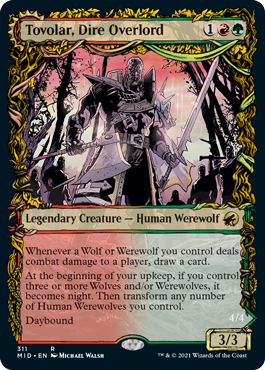 Image of Tovolar, Dire Overlord // Tovolar, the Midnight Scourge (Showcase Equinox) [Innistrad: Midnight Hunt]