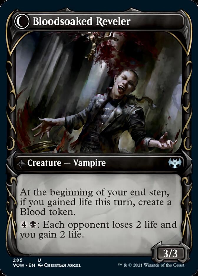 Image of Restless Bloodseeker // Bloodsoaked Reveler (Showcase Fang Frame) [Innistrad: Crimson Vow]