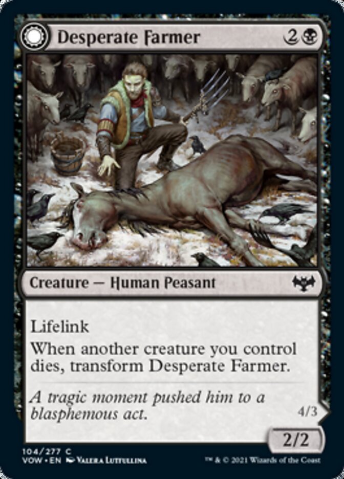 Image of Desperate Farmer // Depraved Harvester [Innistrad: Crimson Vow]