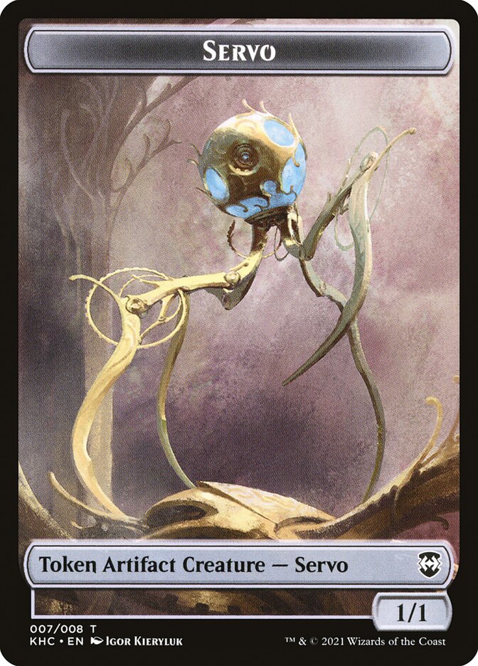 Image of Elf Warrior // Servo Double-Sided Token [Kaldheim Commander Tokens]