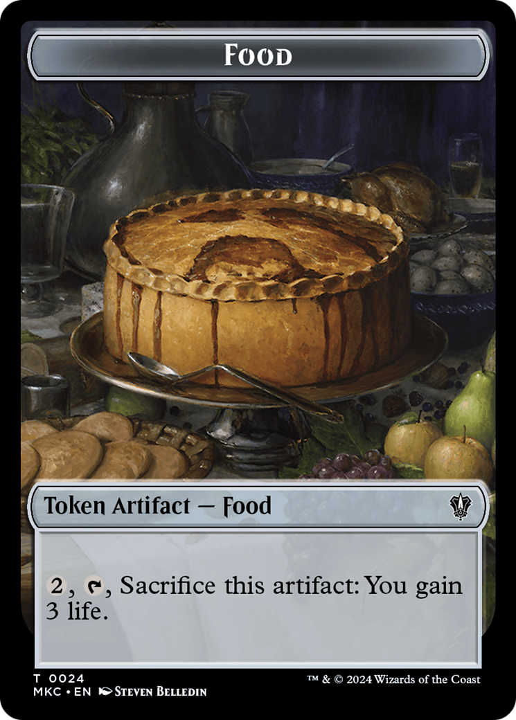 Image of Clue // Food Double-Sided Token [Murders at Karlov Manor Commander Tokens]