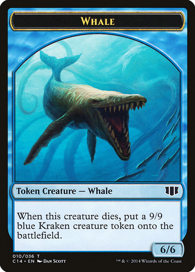 Image of Whale // Zombie (011/036) Double-Sided Token [Commander 2014 Tokens]