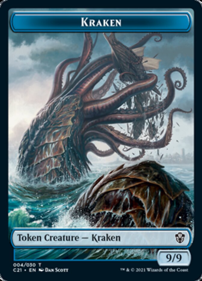 Image of Wurm // Kraken Double-Sided Token [Commander 2021 Tokens]