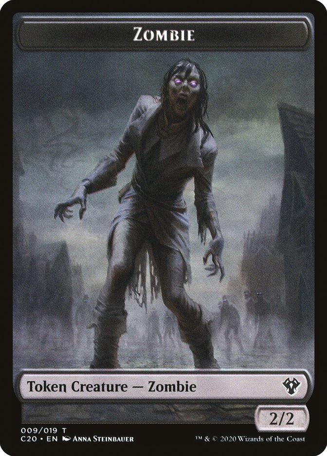 Image of Human Soldier (005) // Zombie Double-Sided Token [Commander 2020 Tokens]