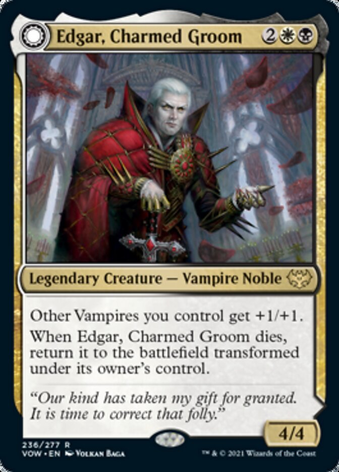 Image of Edgar, Charmed Groom // Edgar Markov's Coffin [Innistrad: Crimson Vow]