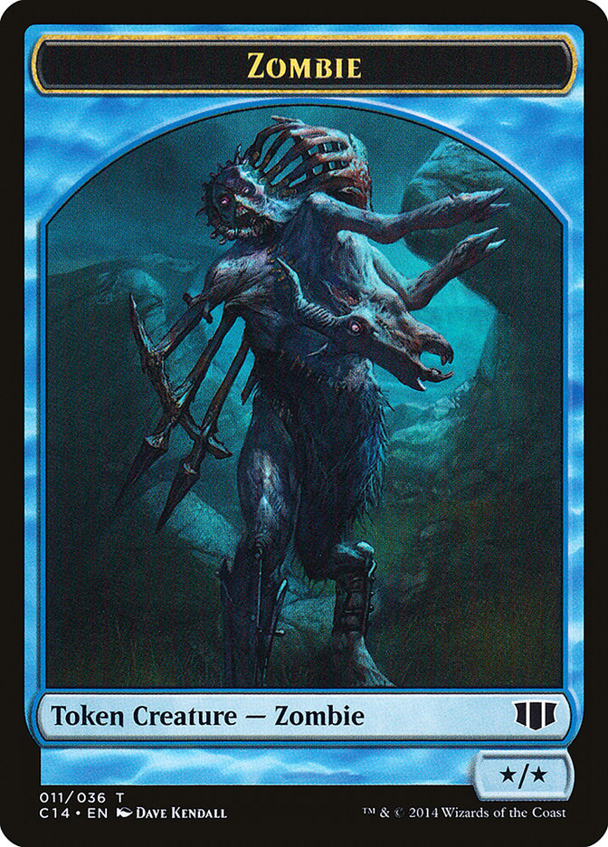 Image of Teferi, Temporal Archmage Emblem // Zombie (011/036) Double-Sided Token [Commander 2014 Tokens]