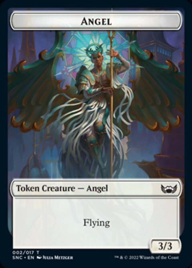 Image of Cat // Angel Double-Sided Token [Streets of New Capenna Tokens]