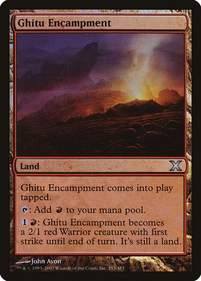 Image of Ghitu Encampment (Premium Foil) [Tenth Edition]