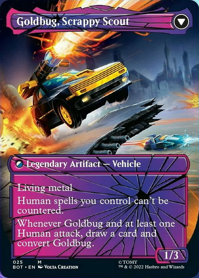 Image of Goldbug, Humanity's Ally // Goldbug, Scrappy Scout (Shattered Glass) [Transformers]