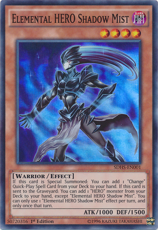 Elemental Hero Shadow Mist [SDHS-EN001] Super Rare