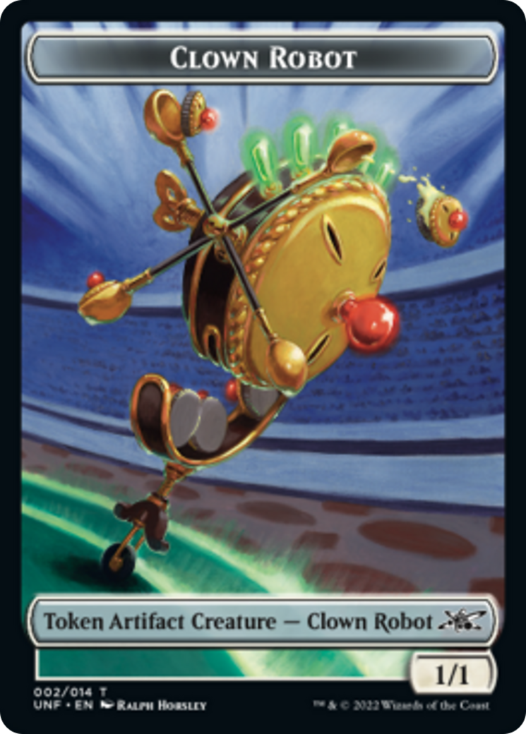 Image of Clown Robot (002) // Balloon Double-Sided Token [Unfinity Tokens]