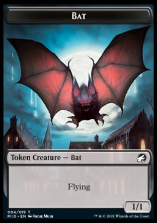 Image of Zombie (005) // Bat Double-Sided Token [Innistrad: Midnight Hunt Tokens]