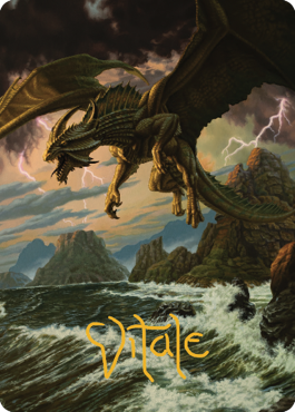 Image of Ancient Bronze Dragon Art Card (03) (Gold-Stamped Signature) [Commander Legends: Battle for Baldur's Gate Art Series]