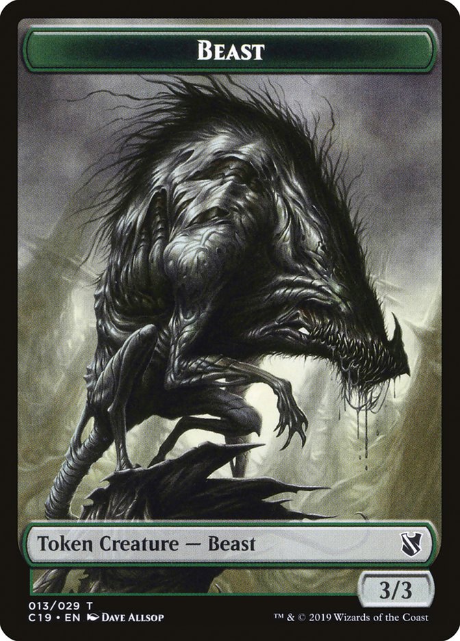 Image of Beast Token (013/029) [Commander 2019 Tokens]
