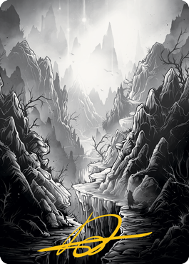 Image of Mountain Art Card (Gold-Stamped Signature) [Innistrad: Midnight Hunt Art Series]