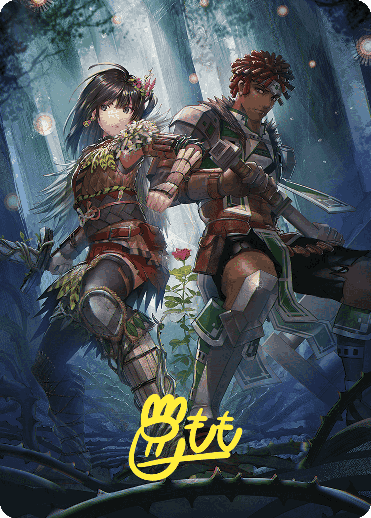 Image of Defense of the Heart Art Card (Gold-Stamped Signature) [Wilds of Eldraine Art Series]