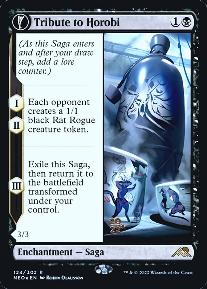 Image of Tribute to Horobi // Echo of Death's Wail [Kamigawa: Neon Dynasty Prerelease Promos]