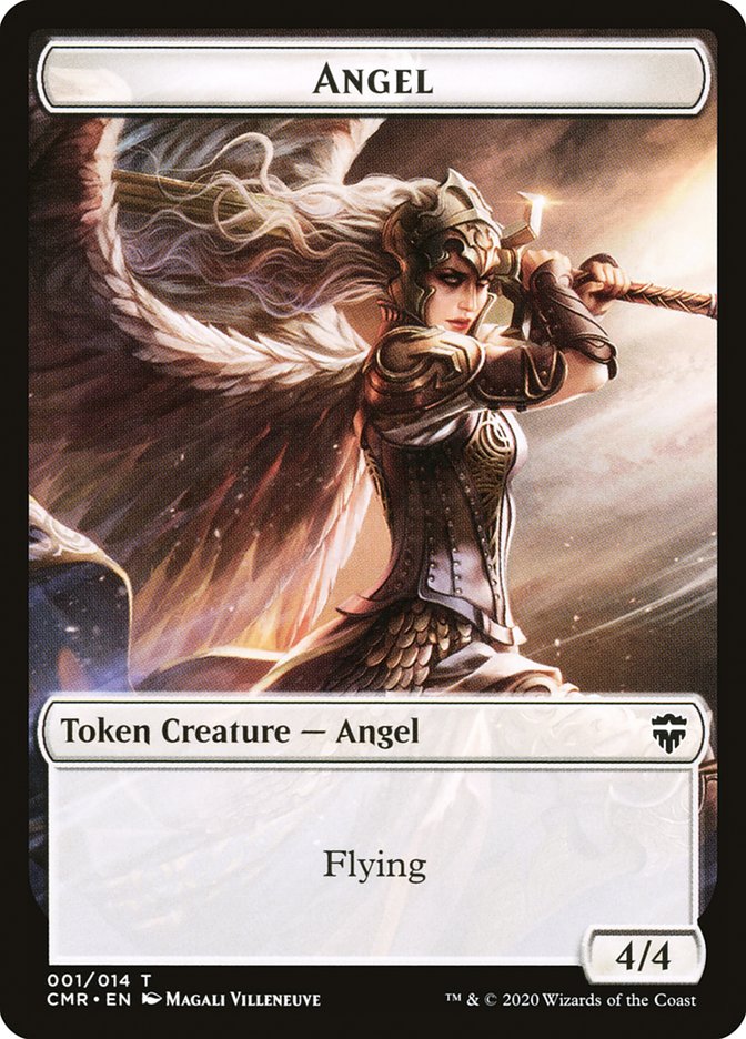 Image of Angel // Horror Double-Sided Token [Commander Legends Tokens]