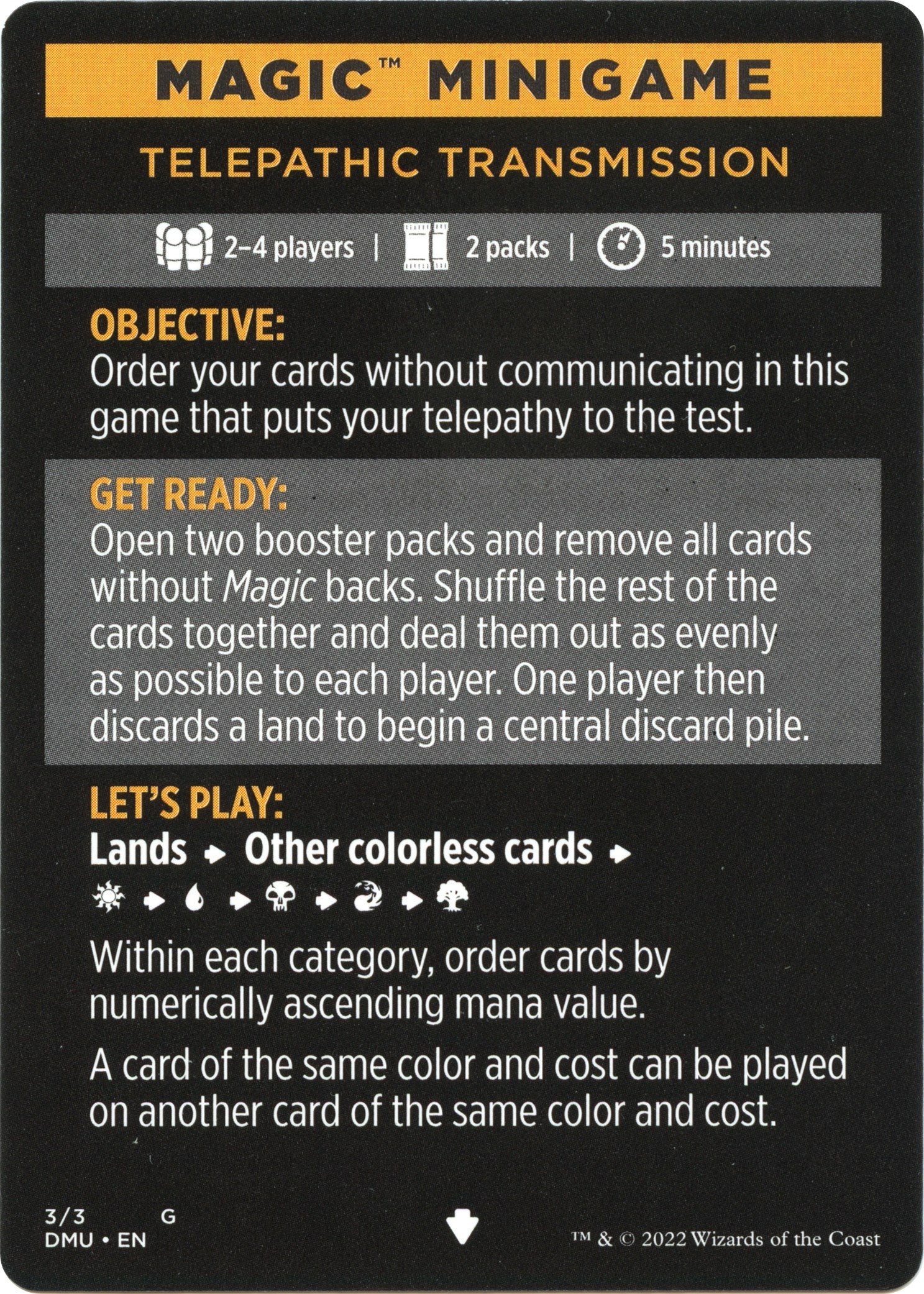 Image of Telepathic Transmission (Magic Minigame) [Dominaria United Minigame]