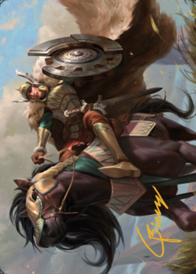 Image of Knight of Dawn's Light Art Card (Gold-Stamped Signature) [Dominaria United Art Series]