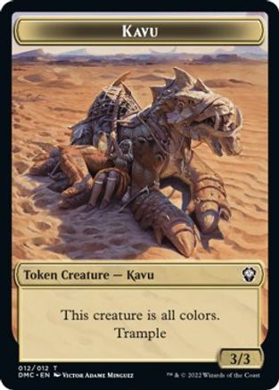 Image of Kavu // Bear Double-Sided Token [Dominaria United Commander Tokens]