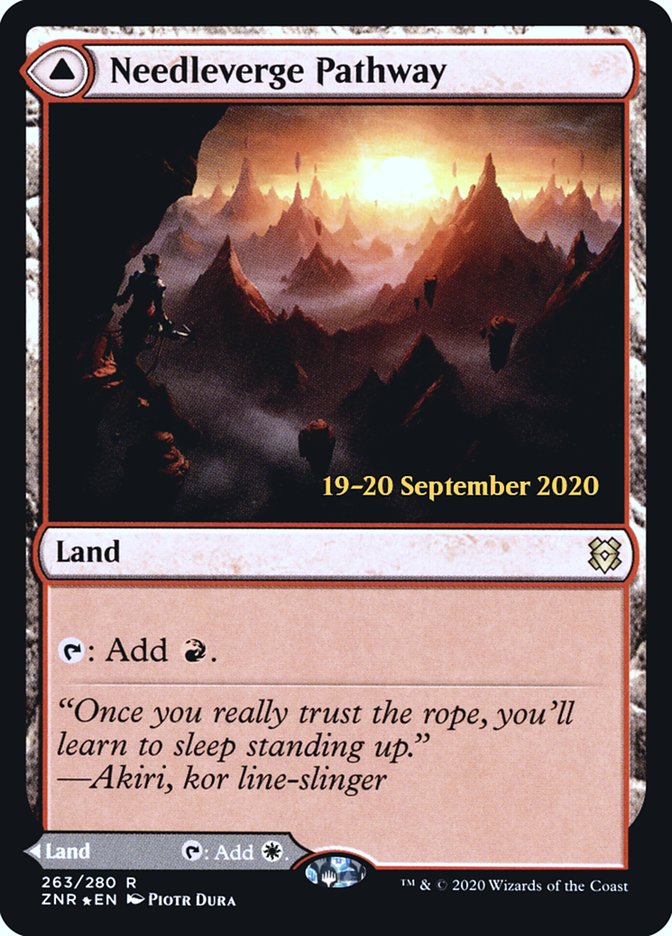 Image of Needleverge Pathway // Pillarverge Pathway [Zendikar Rising Prerelease Promos]