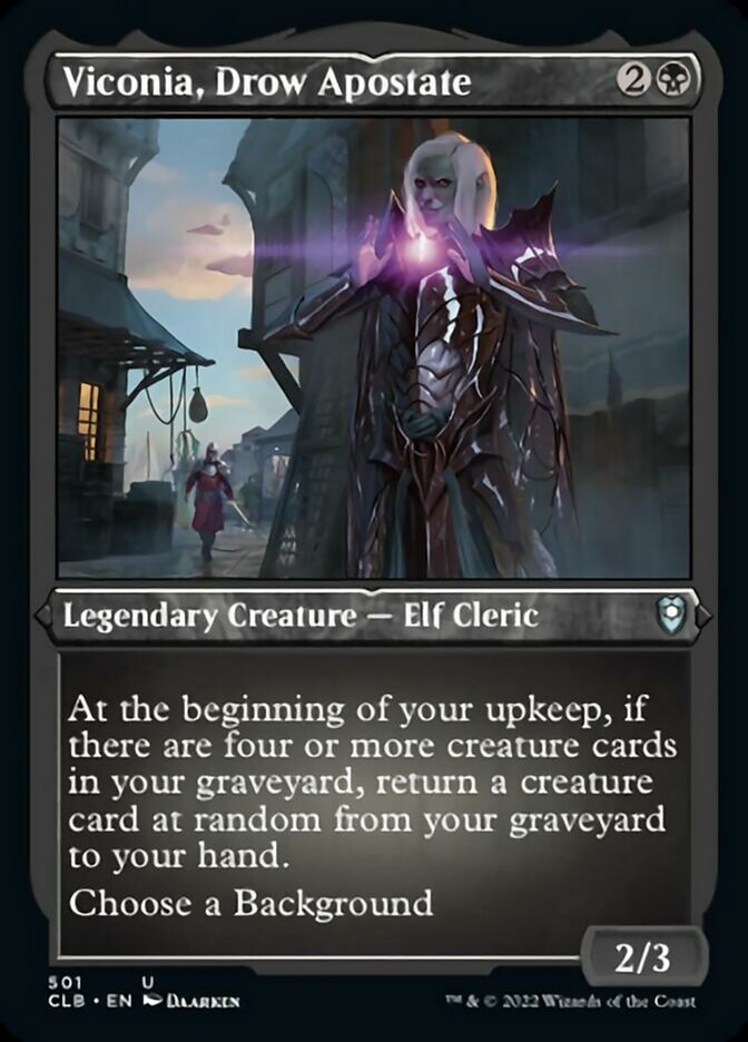Image of Viconia, Drow Apostate (Foil Etched) [Commander Legends: Battle for Baldur's Gate]