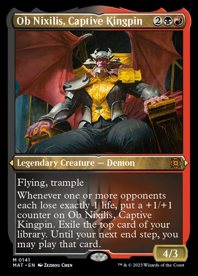 Image of Ob Nixilis, Captive Kingpin (Foil Etched) [March of the Machine: The Aftermath]