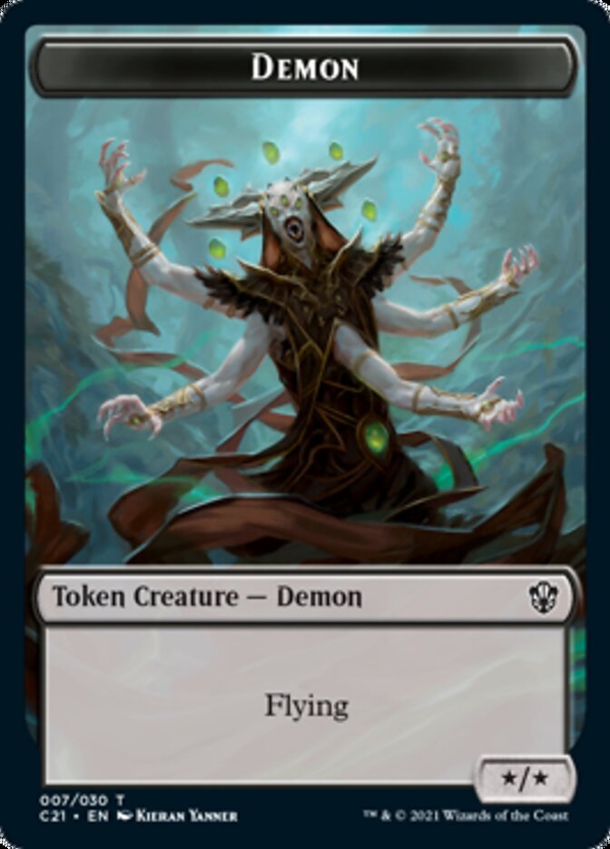 Image of Demon // Fungus Beast Double-Sided Token [Commander 2021 Tokens]
