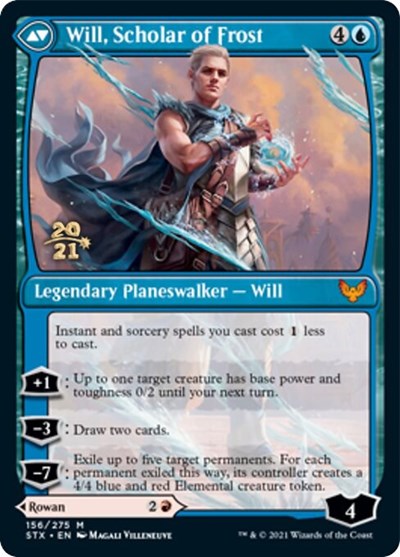 Image of Rowan, Scholar of Sparks // Will, Scholar of Frost [Strixhaven: School of Mages Prerelease Promos]