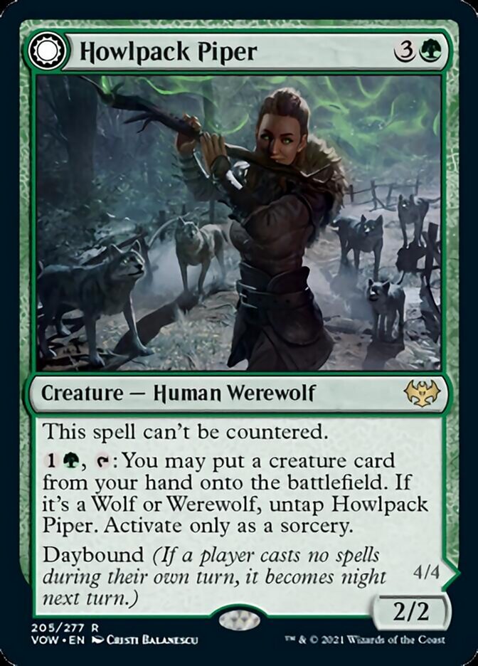 Image of Howlpack Piper // Wildsong Howler [Innistrad: Crimson Vow]